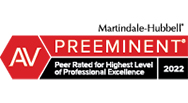 AV | Martindale Hubbell | Preeminent | Peer Rated for Highest Level of Professional Excellence | 2022
